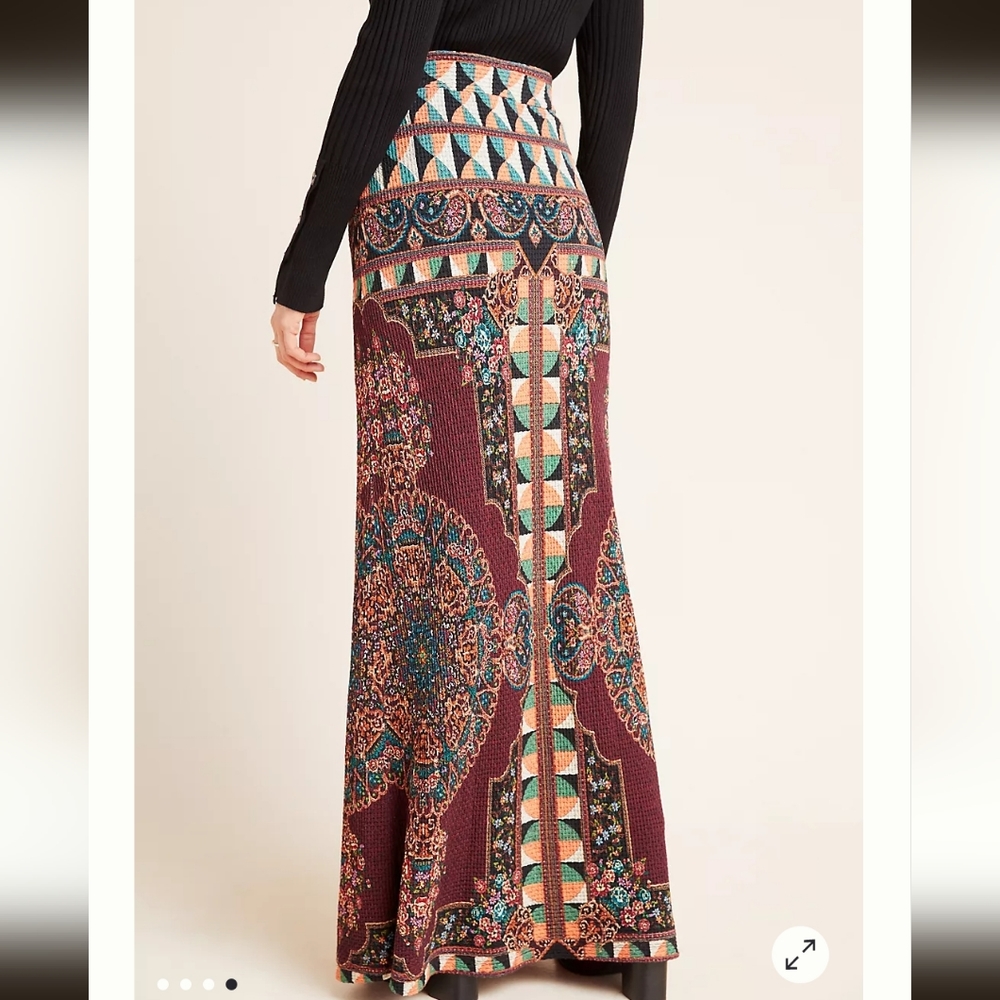 Farm Rio Vintage Inspired Mixed-Print Maxi column Skirt, size Small
